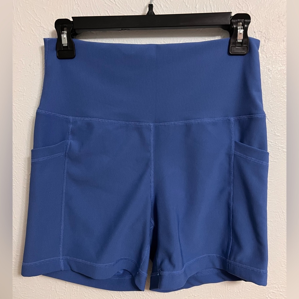 90 Degree By Reflex Women's Athletic Shorts in Blue